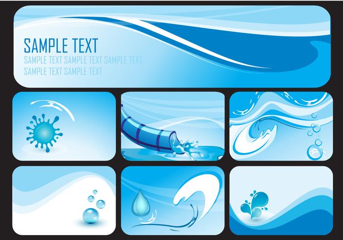 Water Slide Banner Vectors