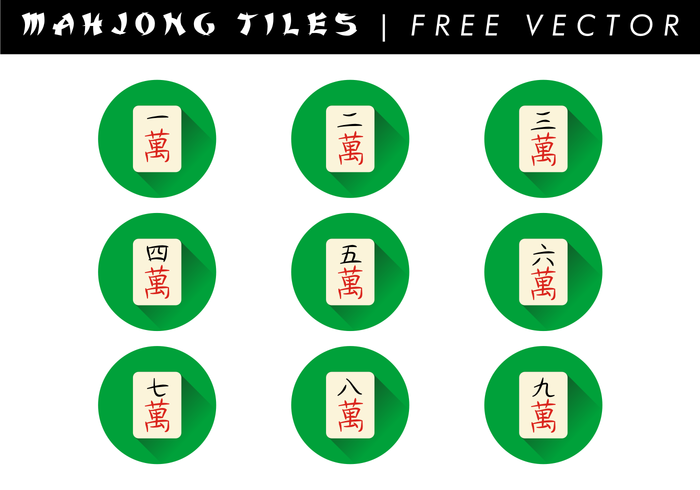 Mahjong Azulejos Vector Libre