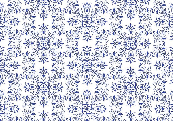 Blue Floral Background Vector