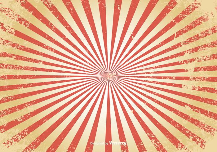 Distressed Sunburst Vector Background