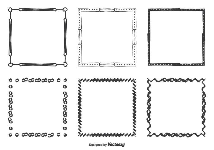 Hand Drawn Vector Frames Set Hand Drawn Vector Frames Set