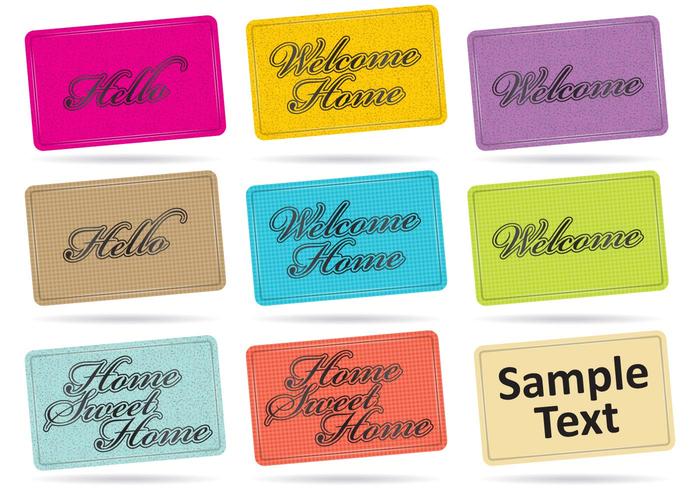 Home Mat Vectors Home Mat Vectors