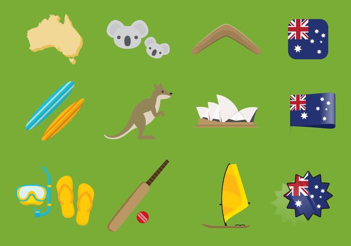 Australia Iconos vector