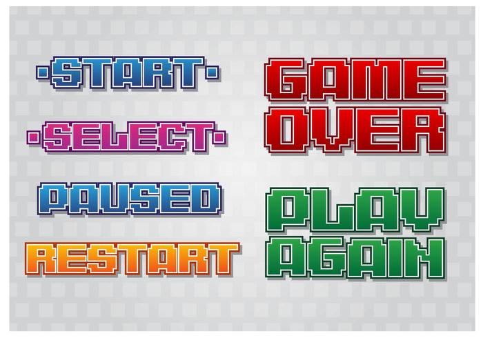 Retro Game Menu 1057 Vector Art At Vecteezy Retro Game Menu 1057 Vector Art At Vecteezy