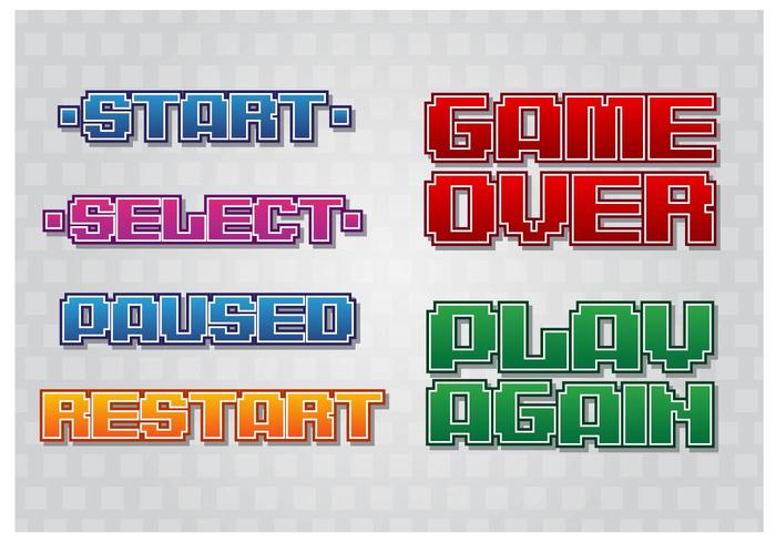 Retro Game Menu vector