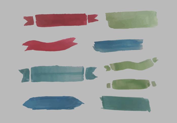 Watercolor Banner Vector Pack