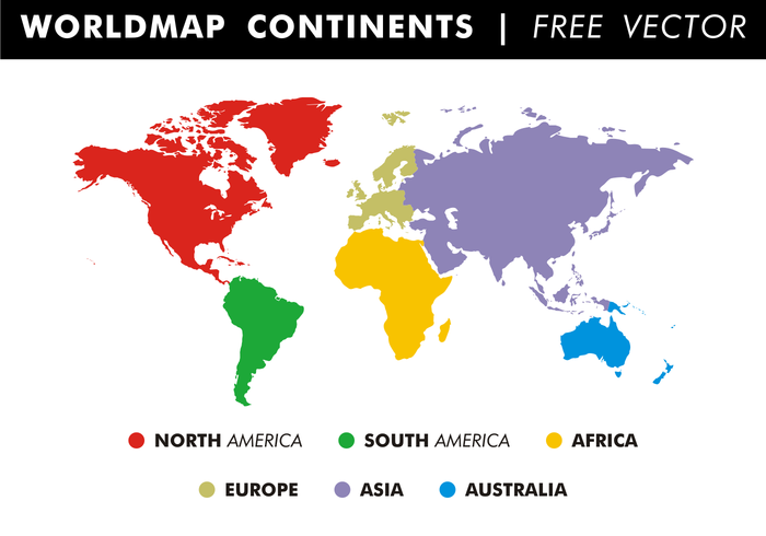 Worldmap Continents Free Vector