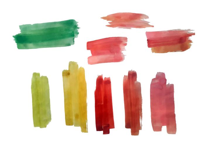 Colorful Brush Strokes Vector 