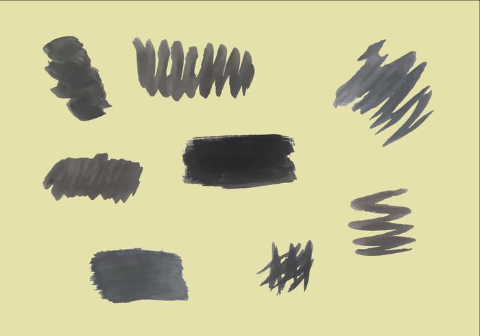 Free Black Brushstrokes Vectors