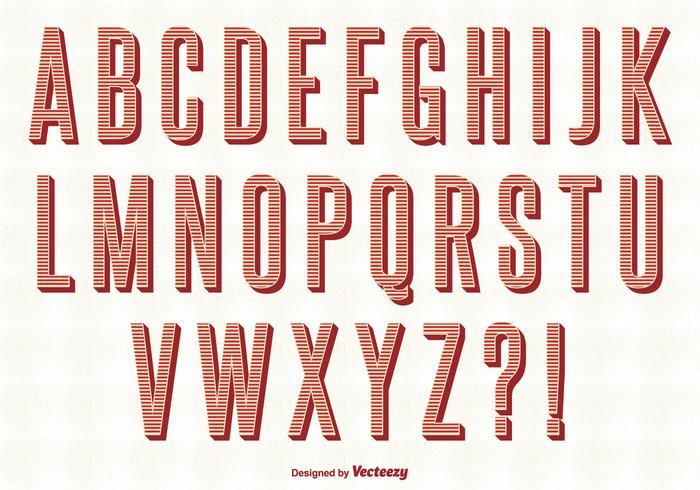 Retro Vector Alphabet Set