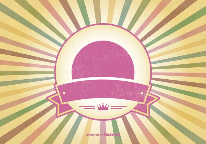 Colorful Retro Sunburst Vector Background