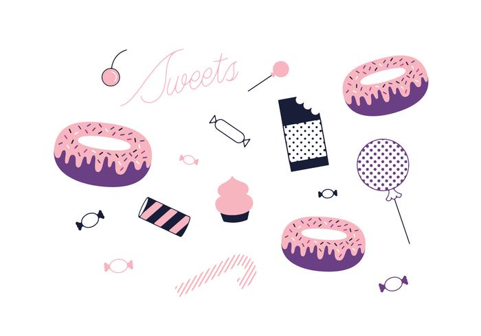 Free sweets Vector