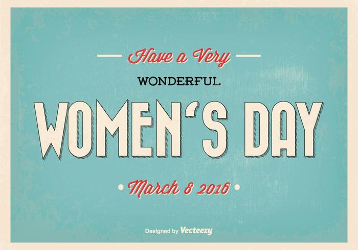 Happy Woman's Day Retro Vector Illustration Happy Woman's Day Retro Vector Illustration