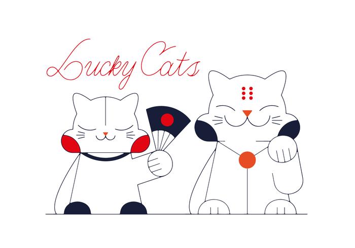 Free Lucky Cats Vector Free Lucky Cats Vector