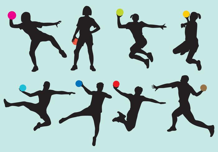 Handball Silhouettes vector