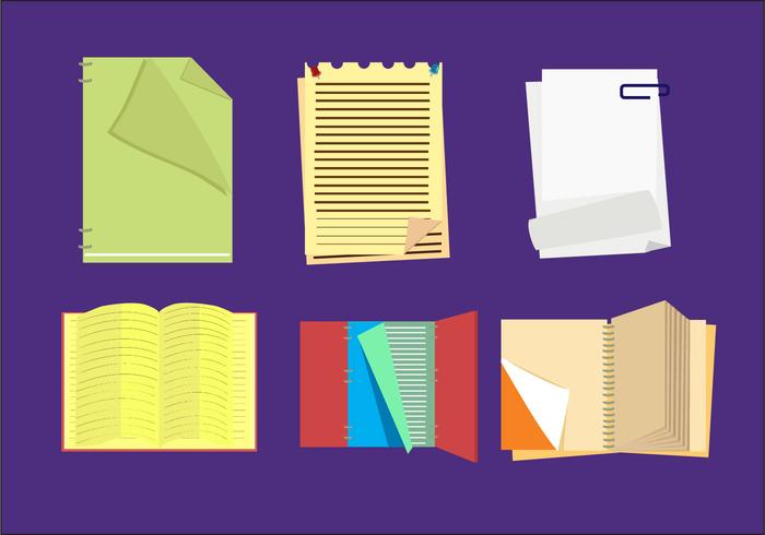 Flipped Pages Vector