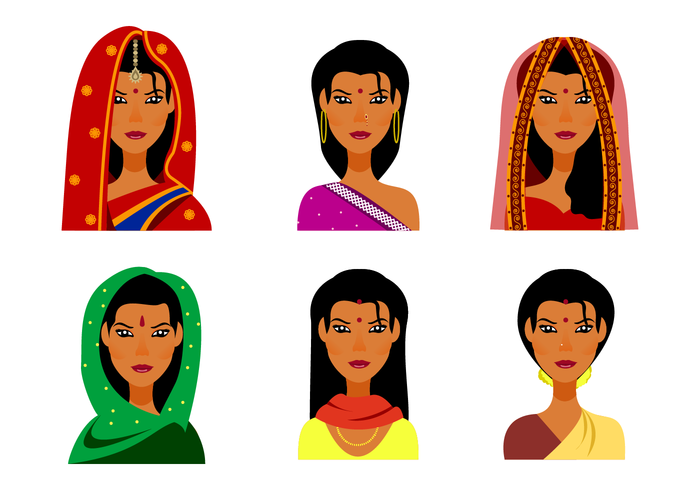 Vector libre de la mujer india