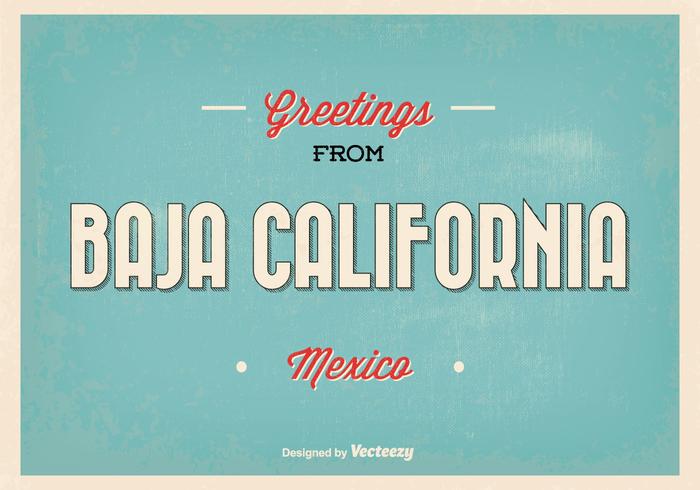Baja California Mexico Greeting Illustration Baja California Mexico Greeting Illustration