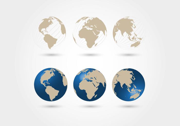 Worldmap Spheres Vector