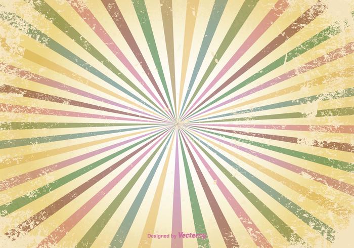 Retro Sunburst Grunge Vector Background