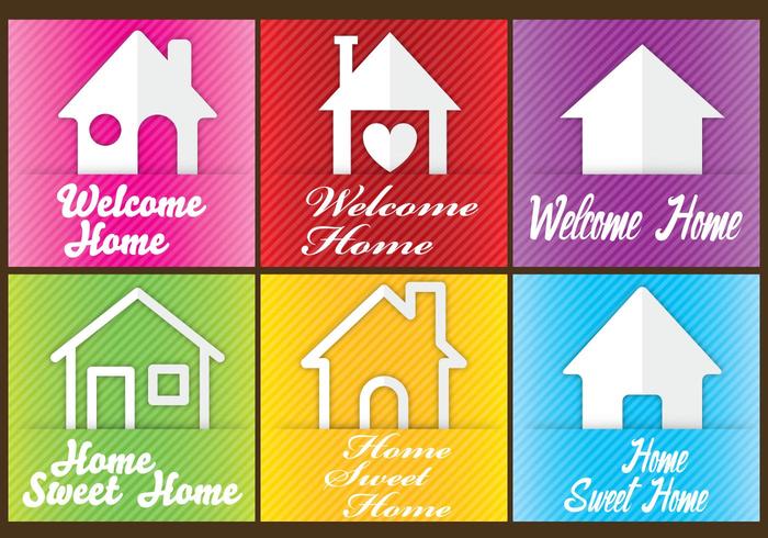 Welcome Home Cards vector