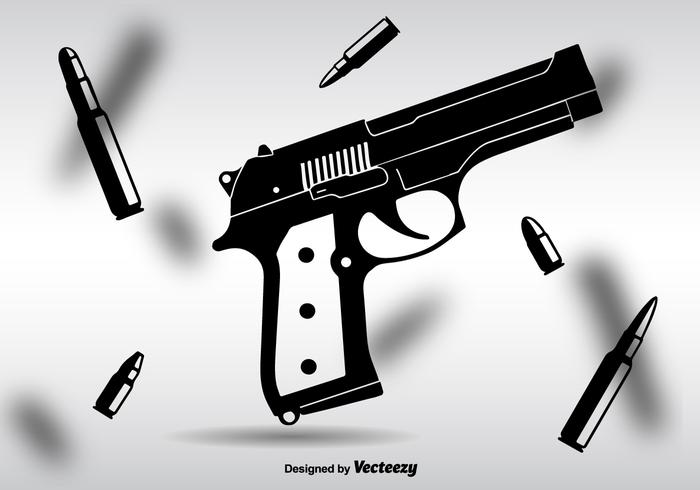 Glock Black Vector Silhouette - Download Free Vector Art, Stock