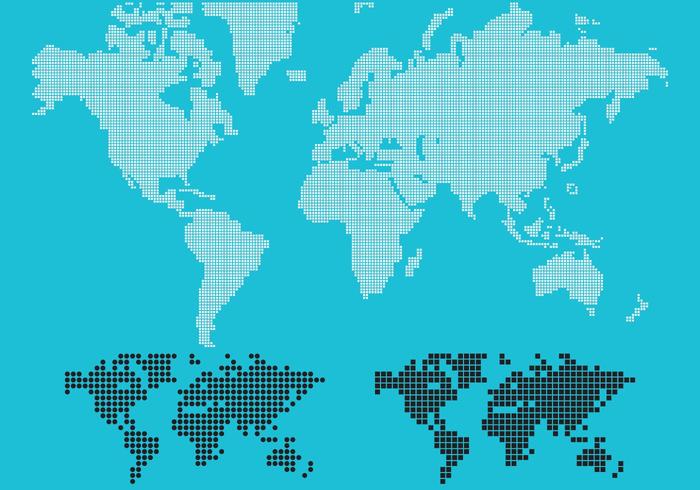 Dotted World Map Vector