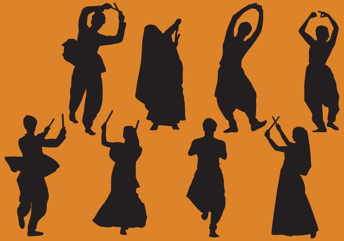 Garba Silhouette Vectors