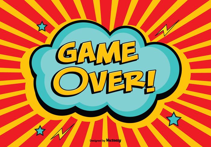 Comic Style Game Over Illustration vector