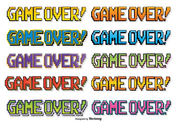 Comic Style Game Over Text vector