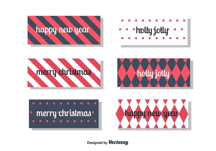 New Year's and Christmas card vector