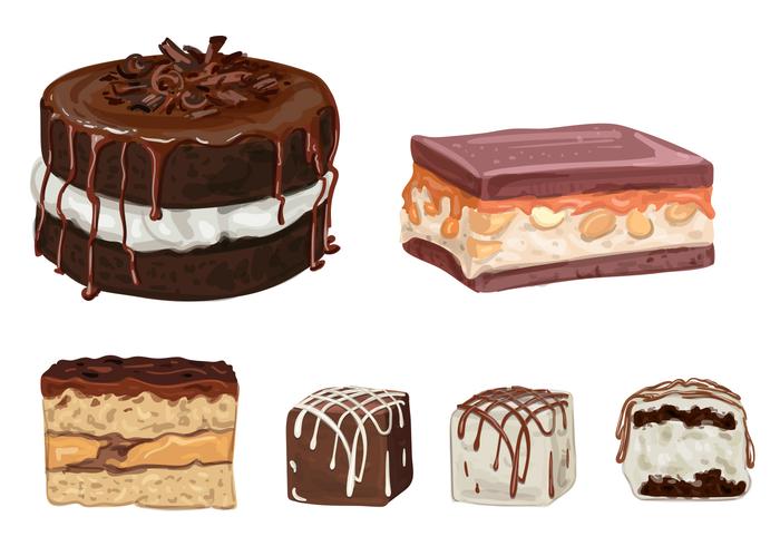 Chocolate Cakes and Truffles Vectors Chocolate Cakes and Truffles Vectors