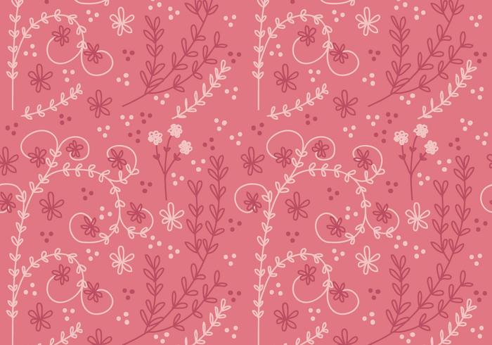 Coral Flower Vector Seamless Pattern 