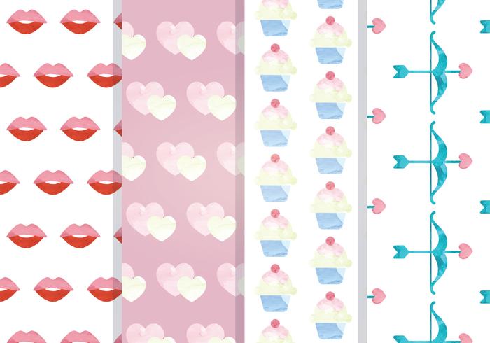 Valentine Vector Seamless Patterns 