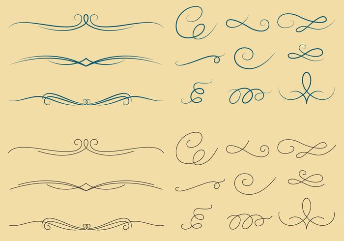 Línea oeste flourish vector