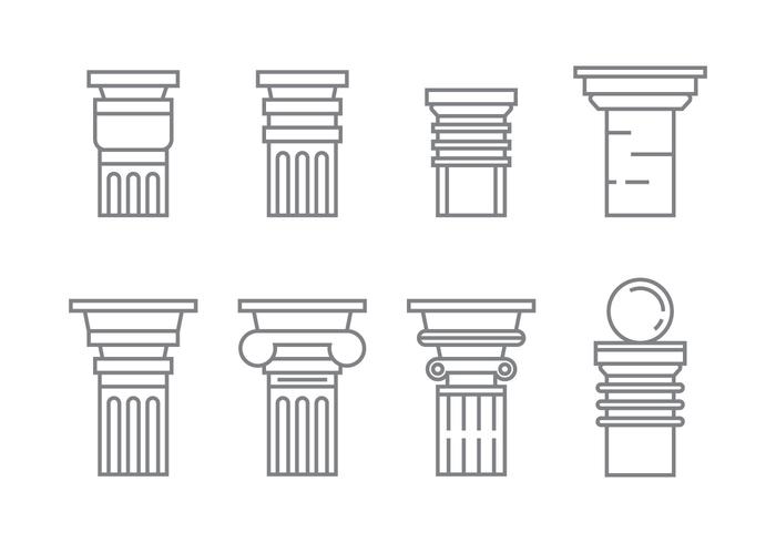 Free Roman Pillar Vector Iconos # 1