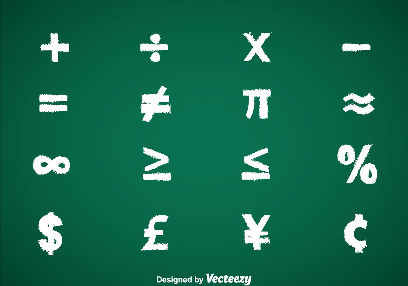 Math Symbols Chalk Draw Vector Sets 105543 Vector Art at Vecteezy