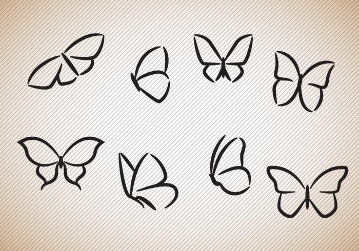 Free Butterflies Silhouettes Vector Vector Art At Vecteezy