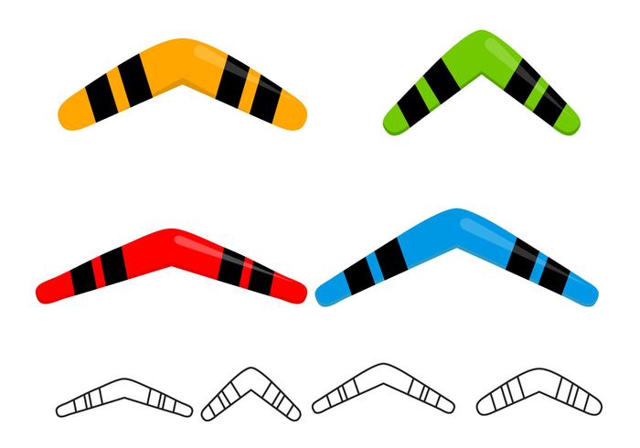 Free Boomerangs Set Vector