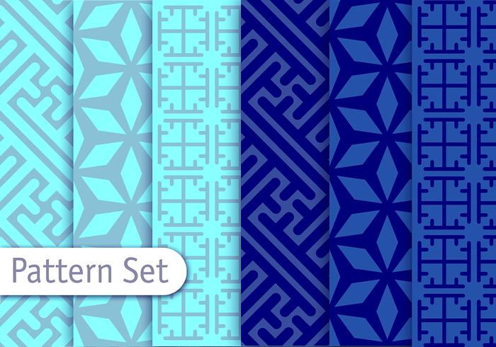 Blue Arabesca Vector Patterns Blue Arabesca Vector Patterns