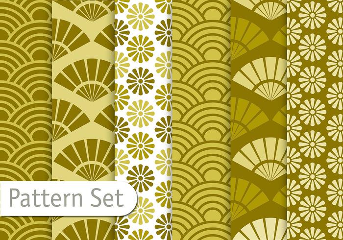 Olive Green Orient Pattern Set Olive Green Orient Pattern Set