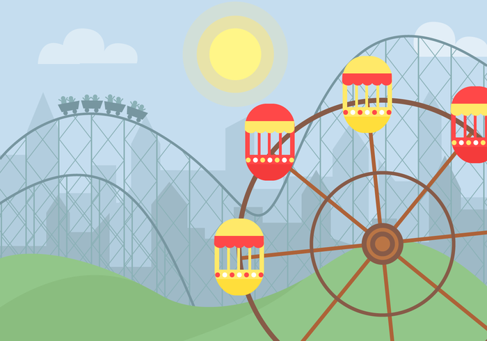 Vector libre del paseo del parque de atracciones