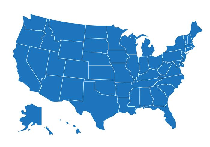 State Map of US Vector