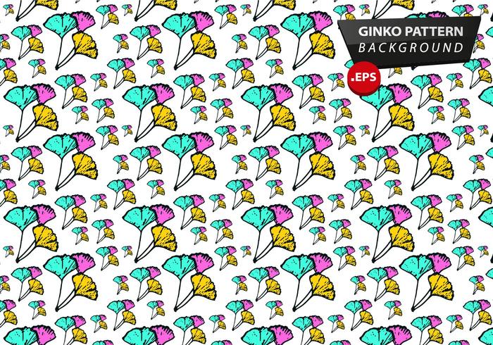 Ginko Pattern Background Vector Ginko Pattern Background Vector