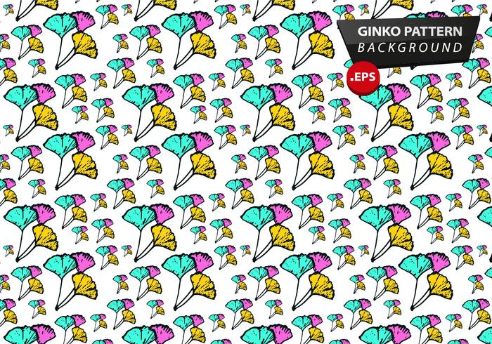 Ginko Pattern Background Vector