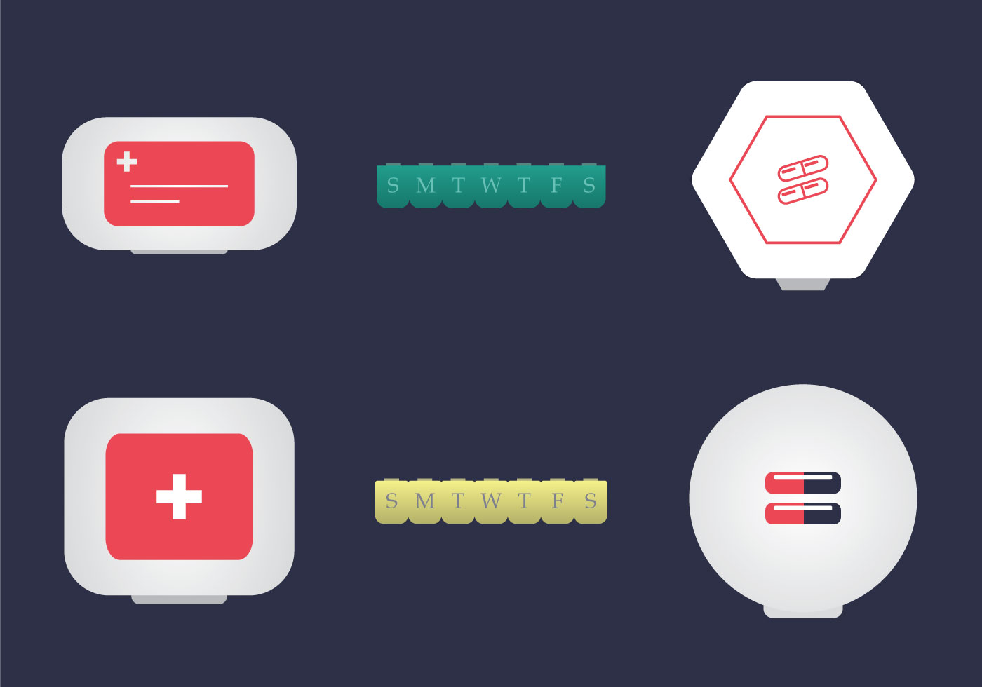 Free Pill Box Vector Illustration 105618 Vector Art at Vecteezy