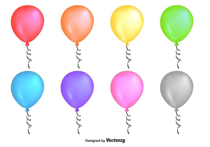 Shiny Colourful Vector Balloons