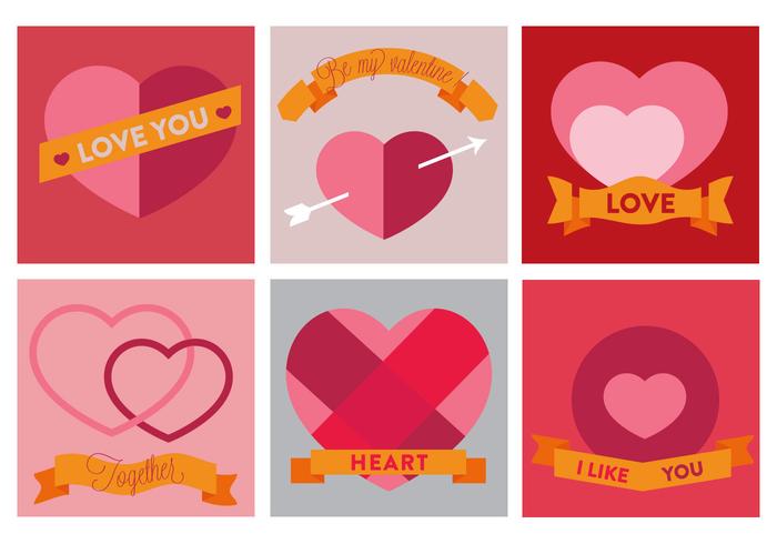 Iconos de corazón de vector libre