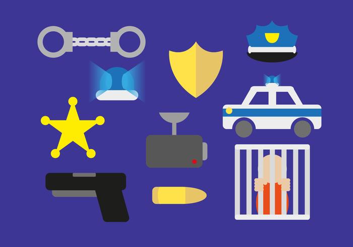 Police Illustration Elements vector