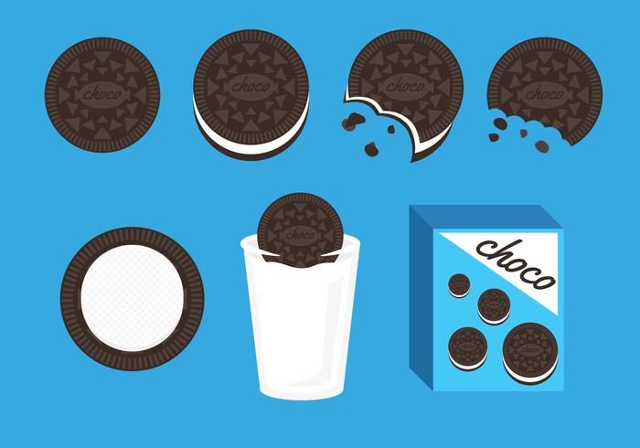 Oreo Cookies Ilustración Vectorial vector